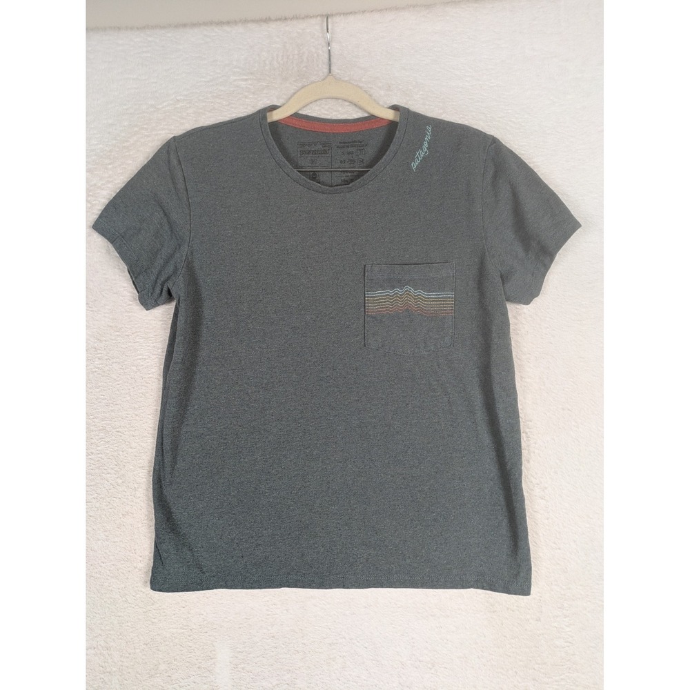 Patagonia Responsibili-Tee Women's Size M Gray Short Sleeve Pocket T-Shirt